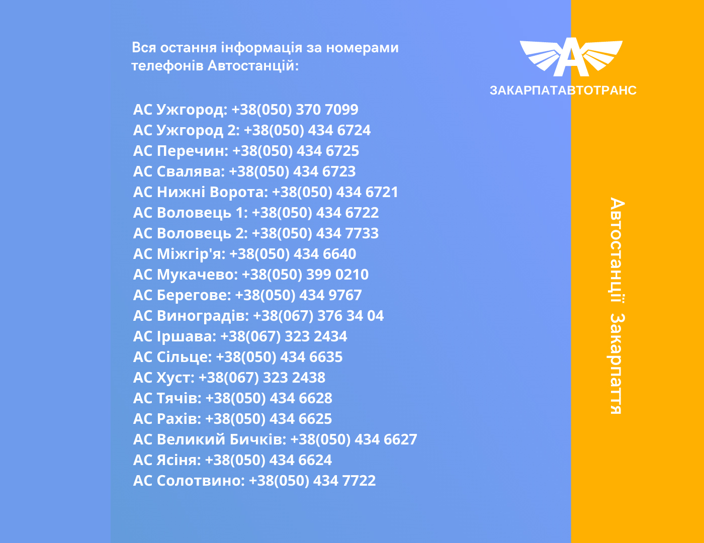 Шановні пасажири, для Вашої зручності